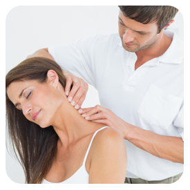 chiropractor helping patient